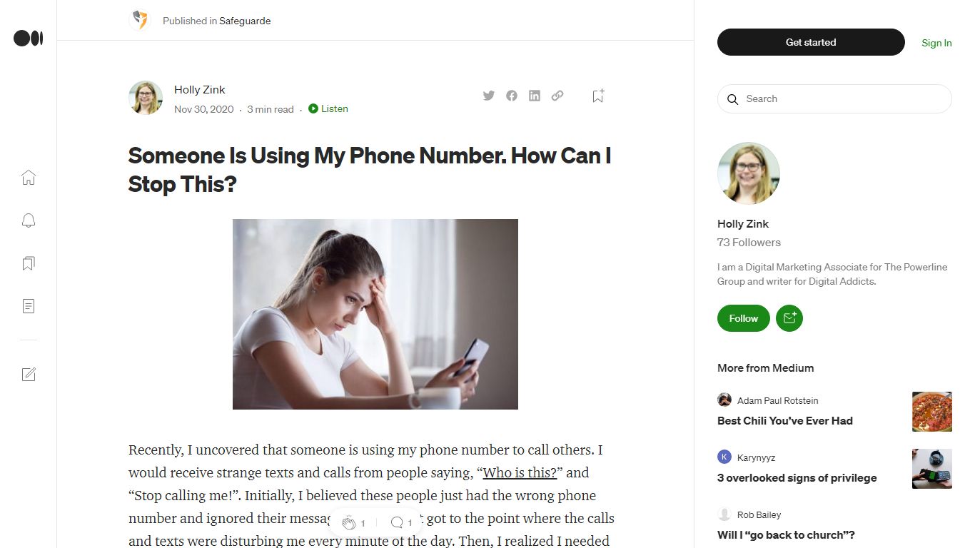Someone Is Using My Phone Number. How Can I Stop This?